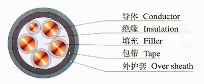 zryjv阻燃電纜結(jié)構(gòu)圖